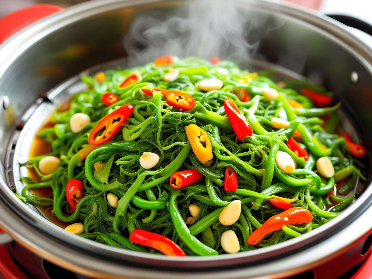 蒸好的曲菜怎么炒着吃呢