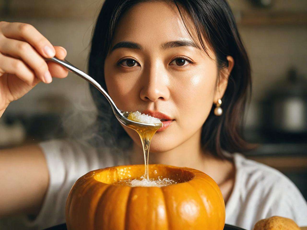 产妇吃蒸南瓜时可以加糖吗