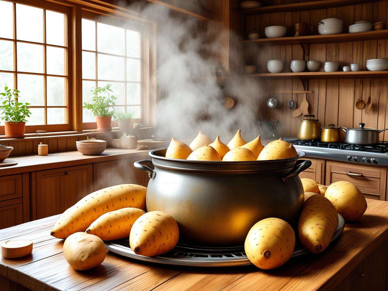 农村蒸红薯好吃秘诀大揭秘，香甜软糯轻松搞定！