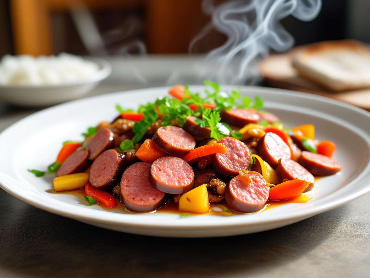 肉肠烹饪秘籍：炒与蒸的完美结合，让美味升级！