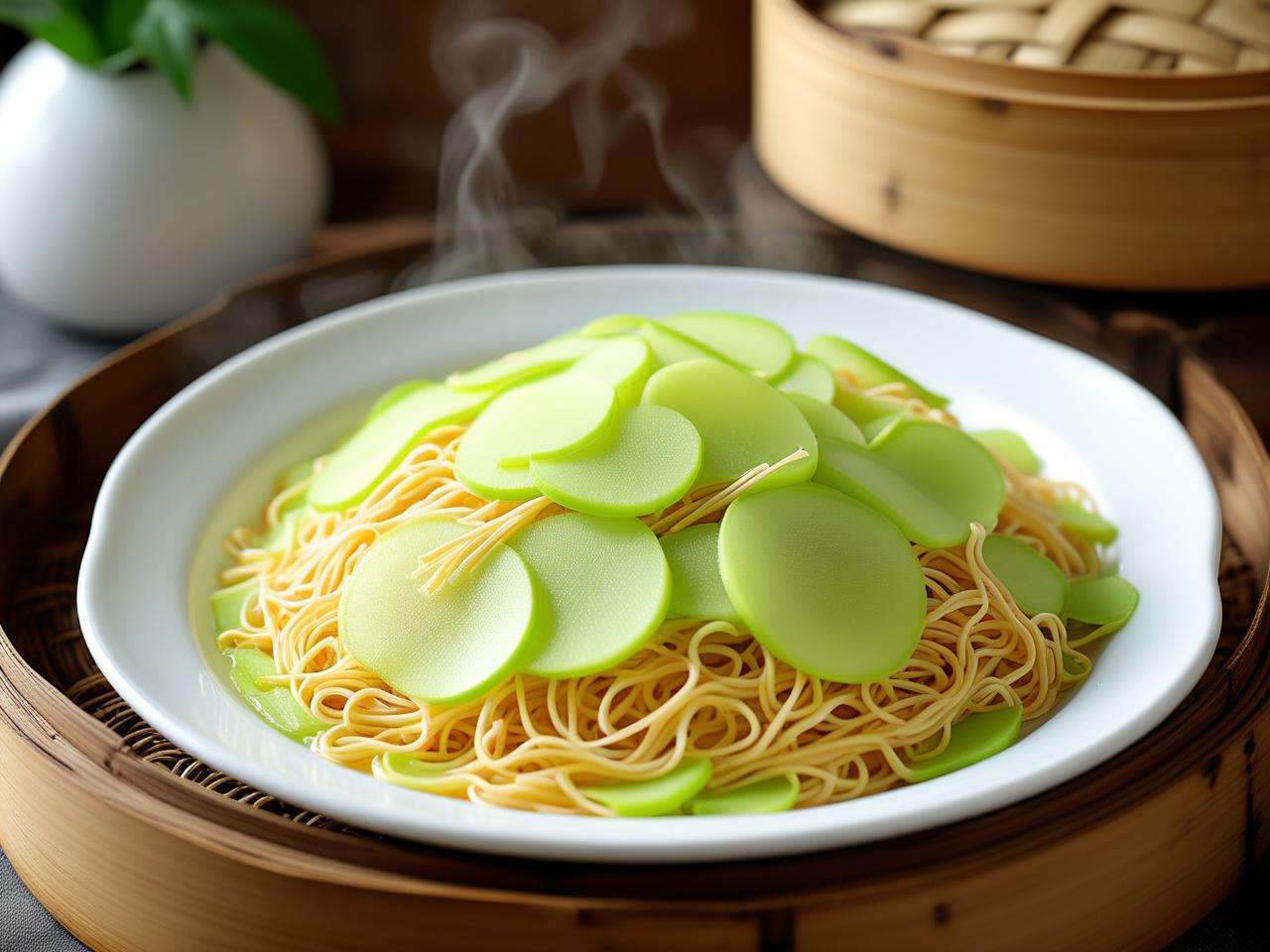 莴笋能伴面蒸着吃吗
