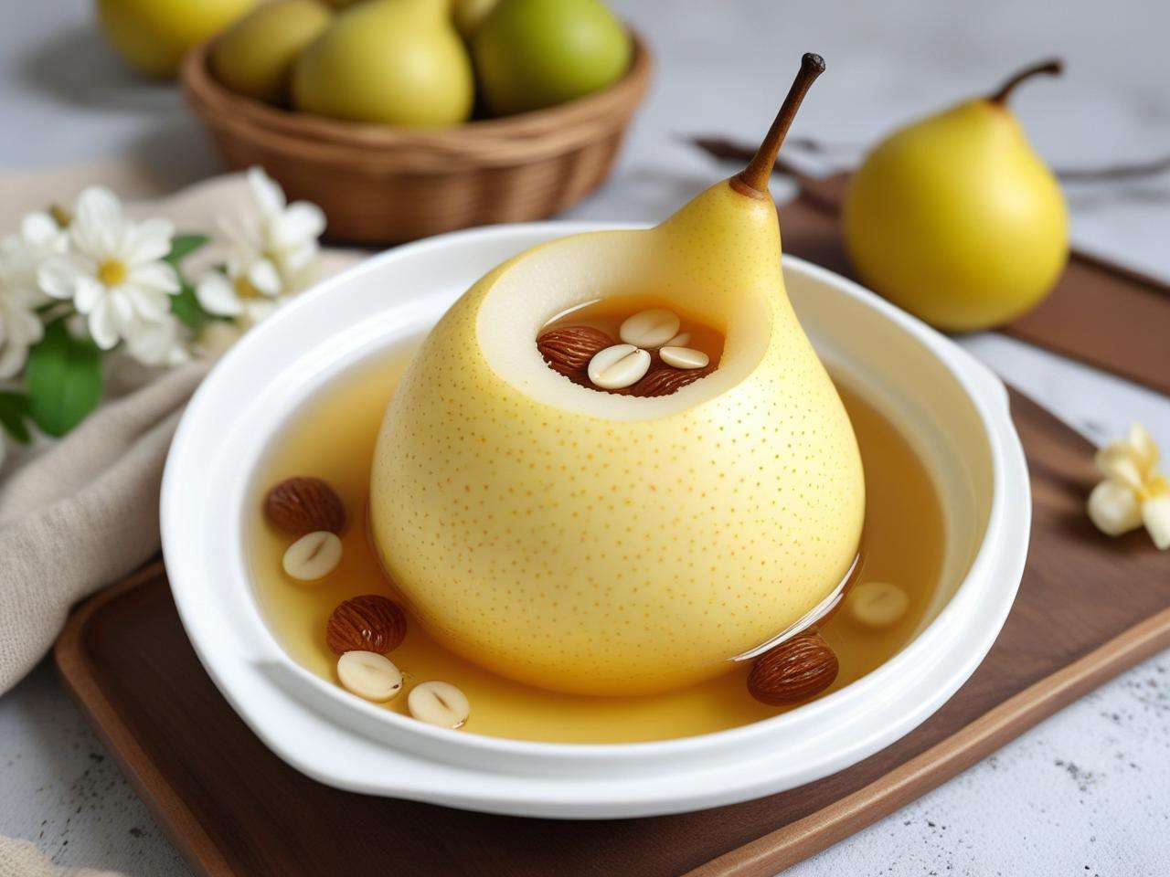 肾病可以吃贝母蒸梨吗？