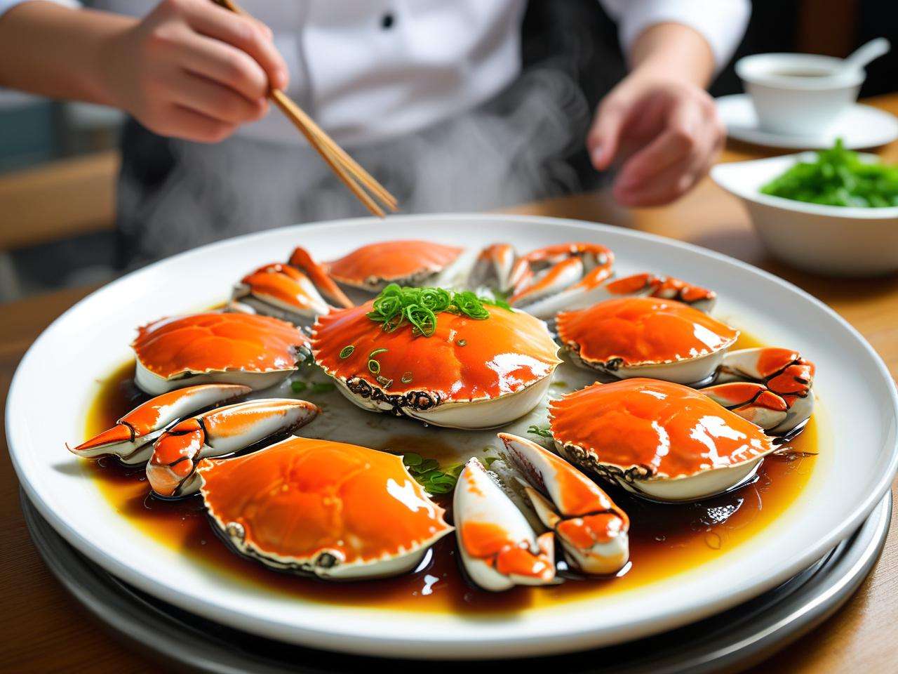 蒸菜厨师揭秘蒸螃蟹做法，鲜香滋味轻松拿捏