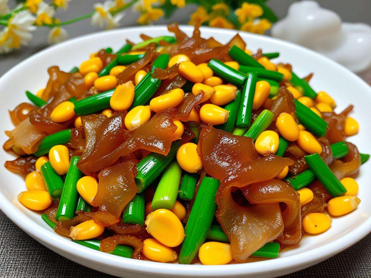 小玉米炒肉皮这样炒,鲜香入味超好吃,一口就爱上