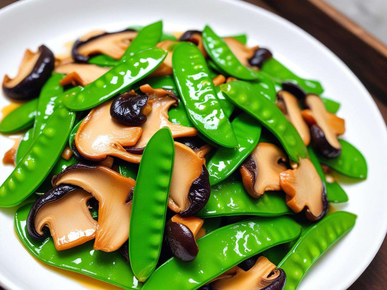 银杏菇炒荷兰豆可以吃吗?