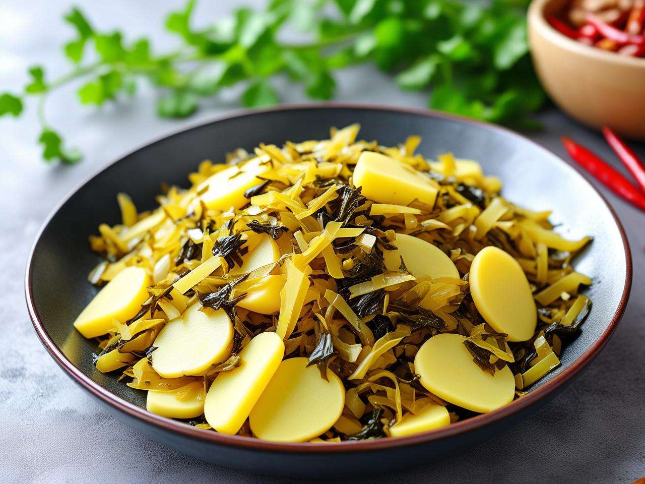 土豆松炒酸菜的烹饪秘籍,简单几步做出美味佳肴