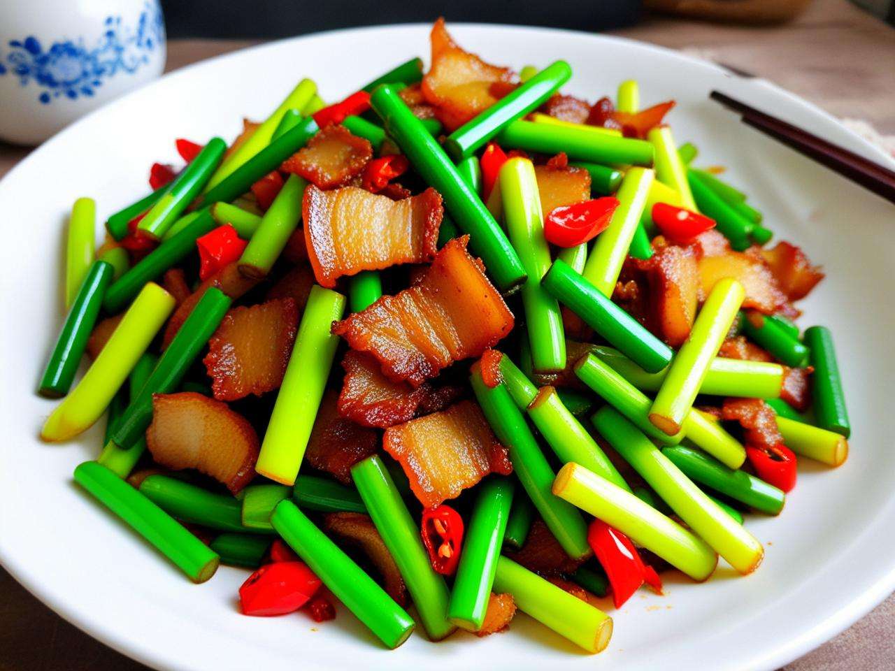 土豆五花肉炒蒜苔的做法步骤及技巧