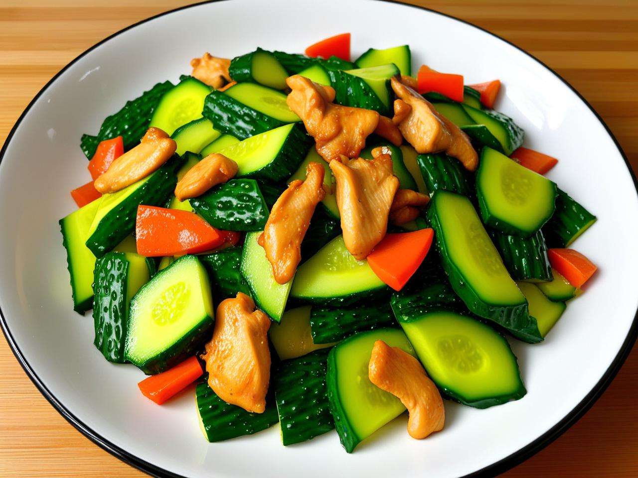 请问鸡胸炒黄瓜的烹饪方法及步骤