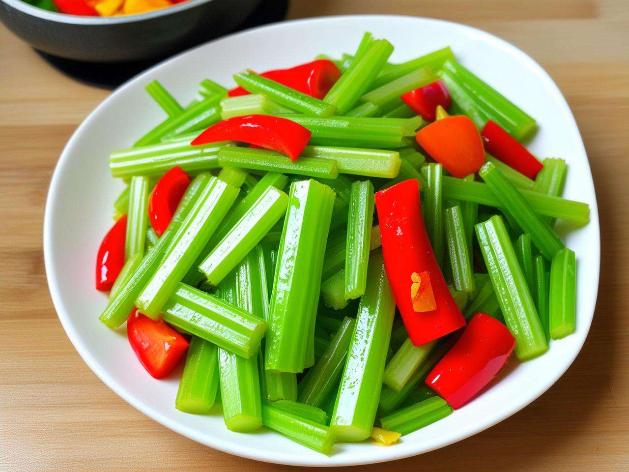 素炒水果芹菜的美味烹饪方法