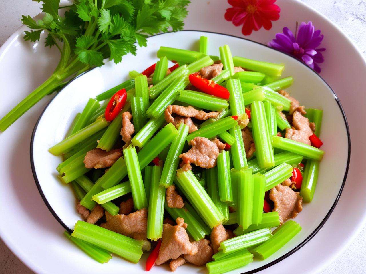 怀孕吃芹菜炒肉是否有营养呢？