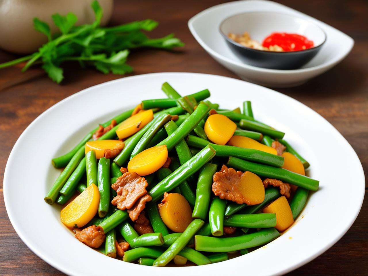 豆角倭瓜炒肉的烹饪方法及步骤