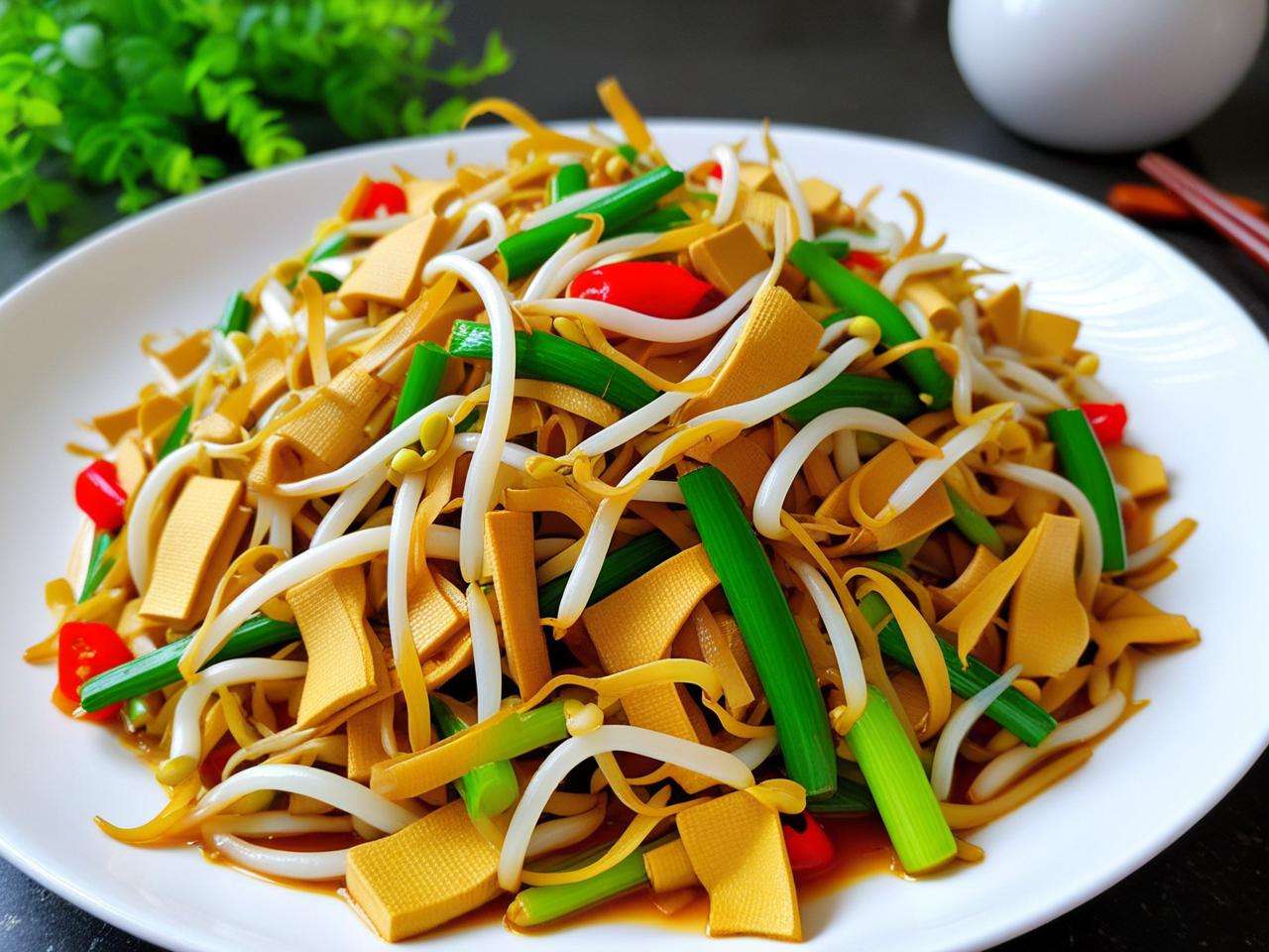 豆芽炒干豆腐做法,简单几步做出美味家常小菜