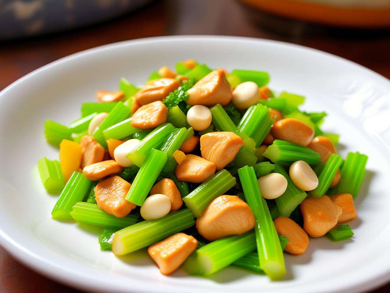 芹菜白果炒鸡肉可以吃吗?这道菜肴的搭配与食用安全性探究