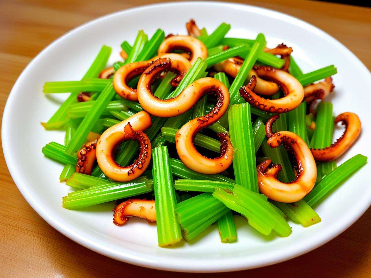 芹菜炒干鱿鱼好吃秘籍大公开，鲜香滋味超诱人