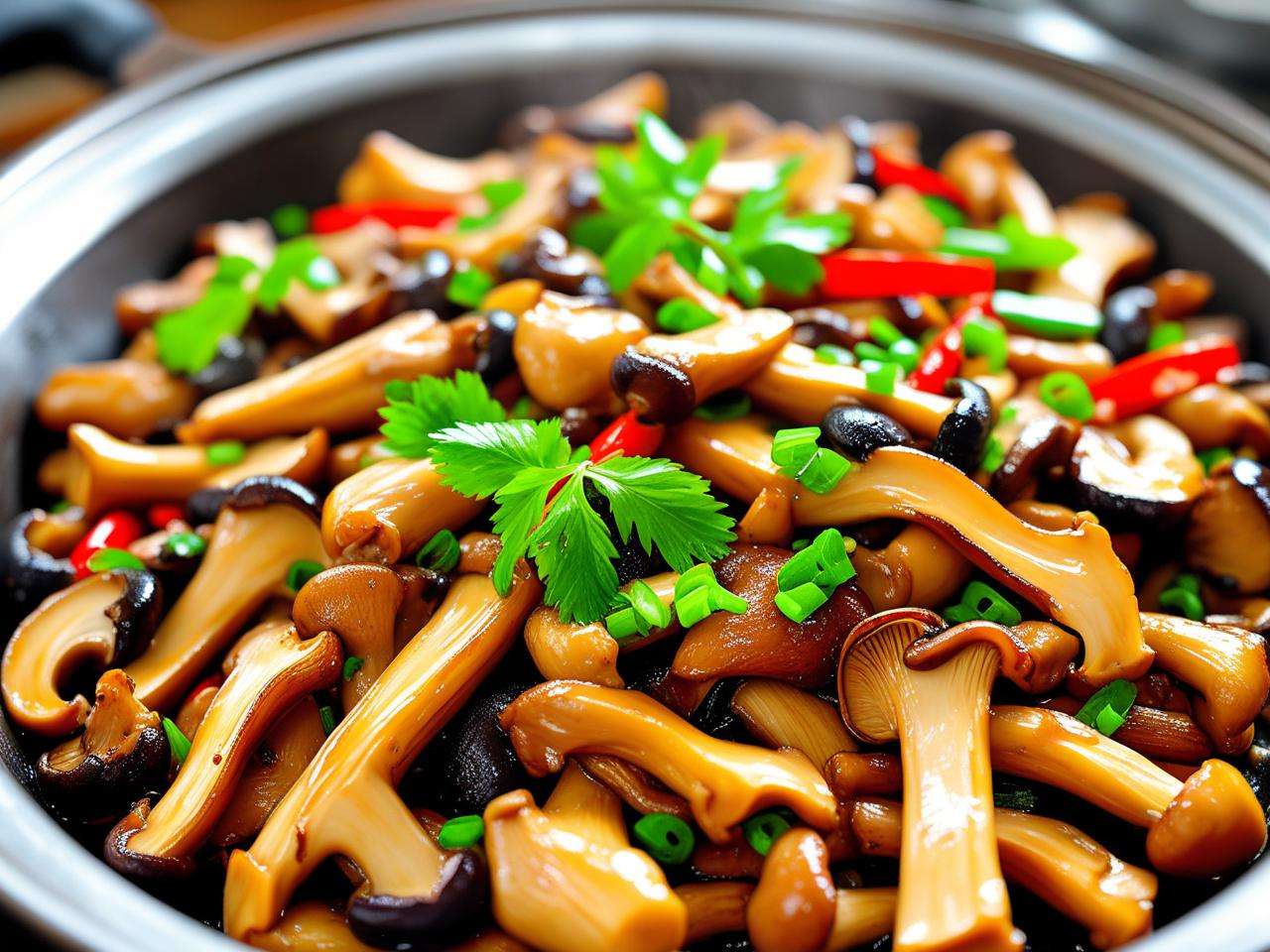 牛筋炒野生菌是否可以食用？