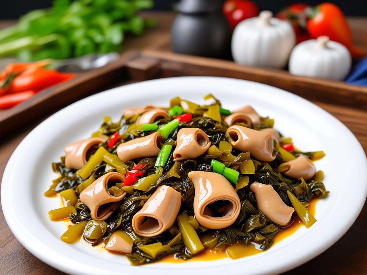 桂平炒酸菜大肠秘诀大揭秘，学会这招让你秒变厨神！