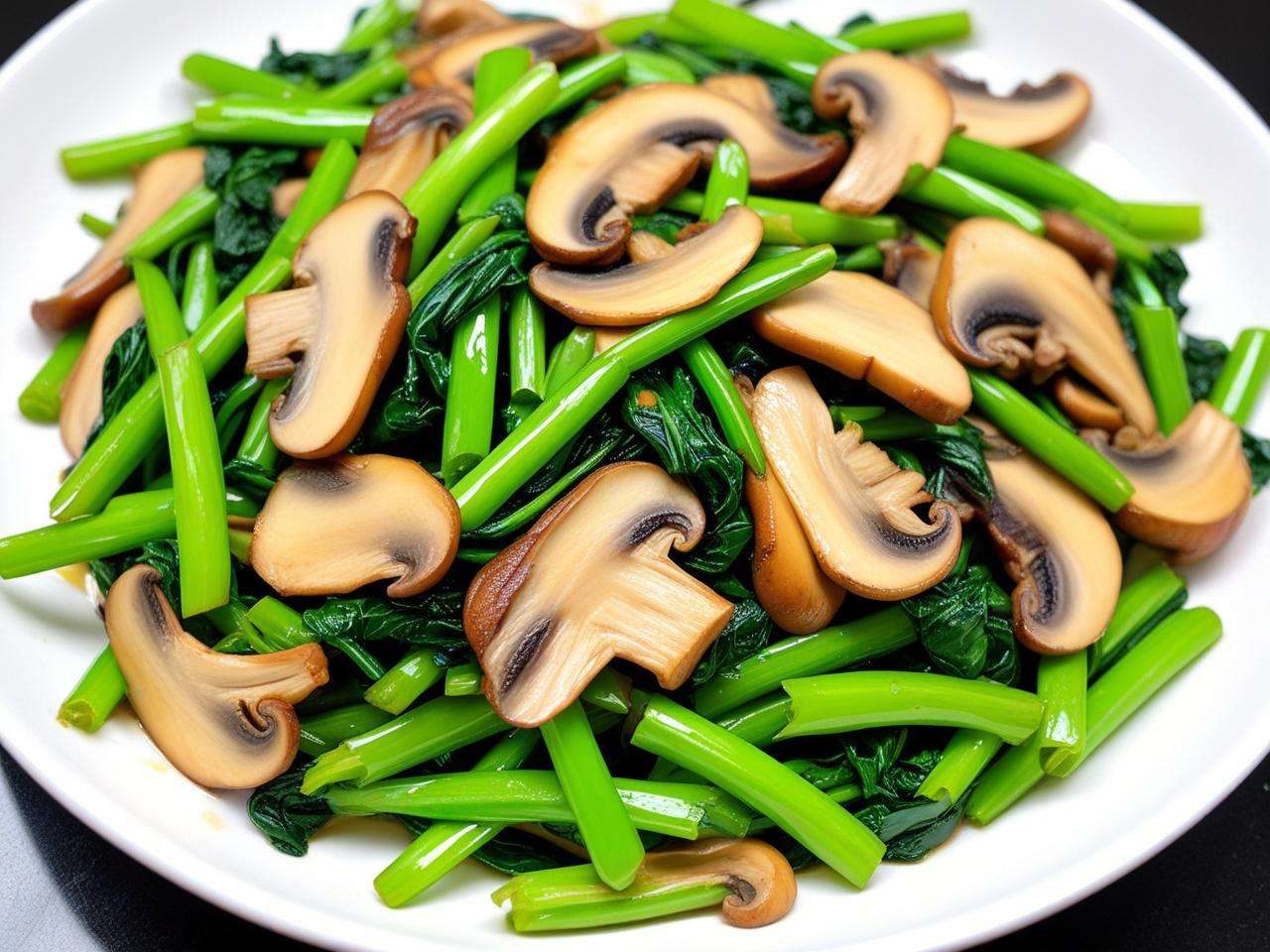 蘑菇炒空心菜能吃吗？这样搭配烹饪，美味与健康兼得