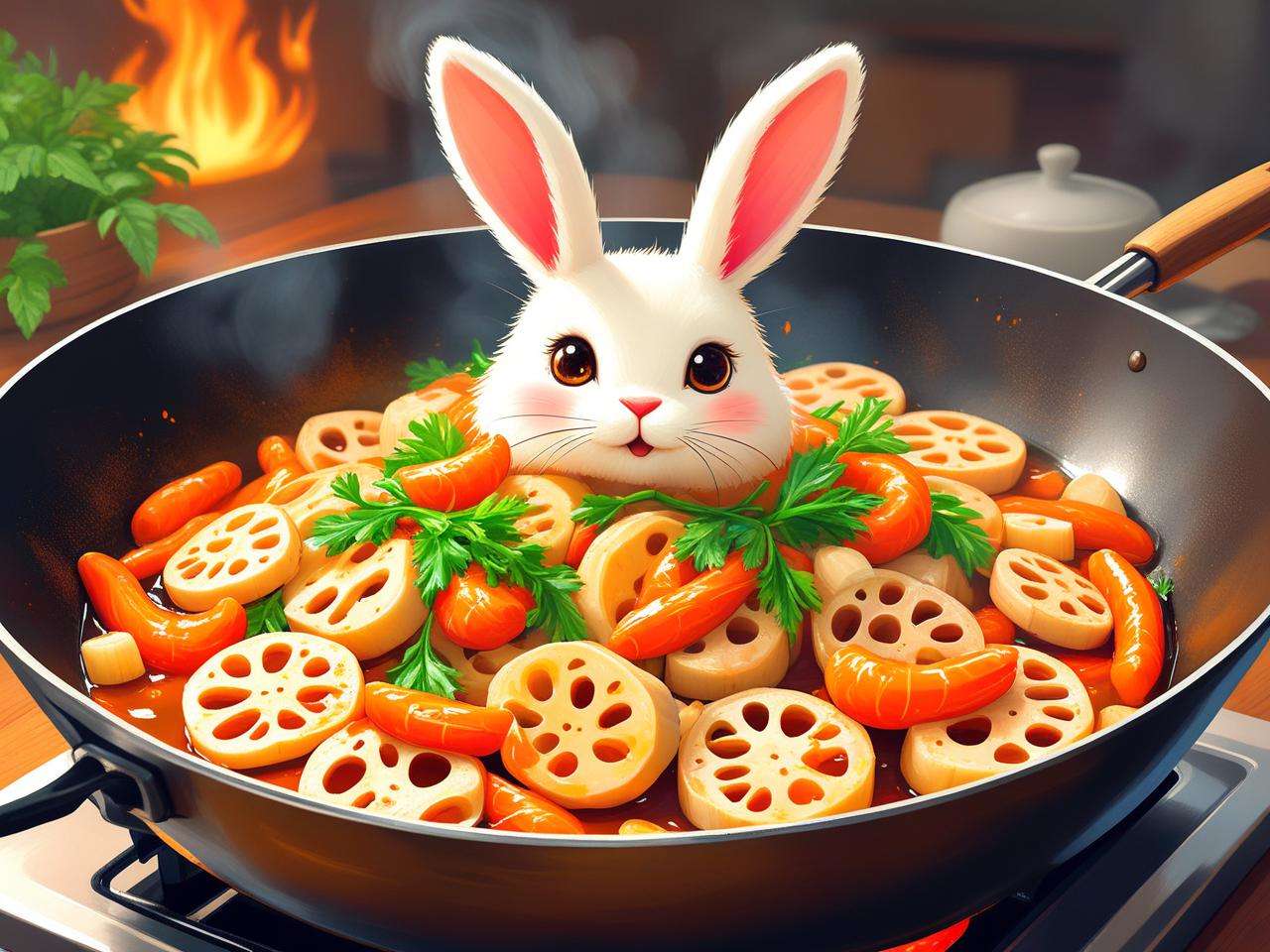 藕与兔子一起炒能吃吗?探索这种奇特食材组合的可行性