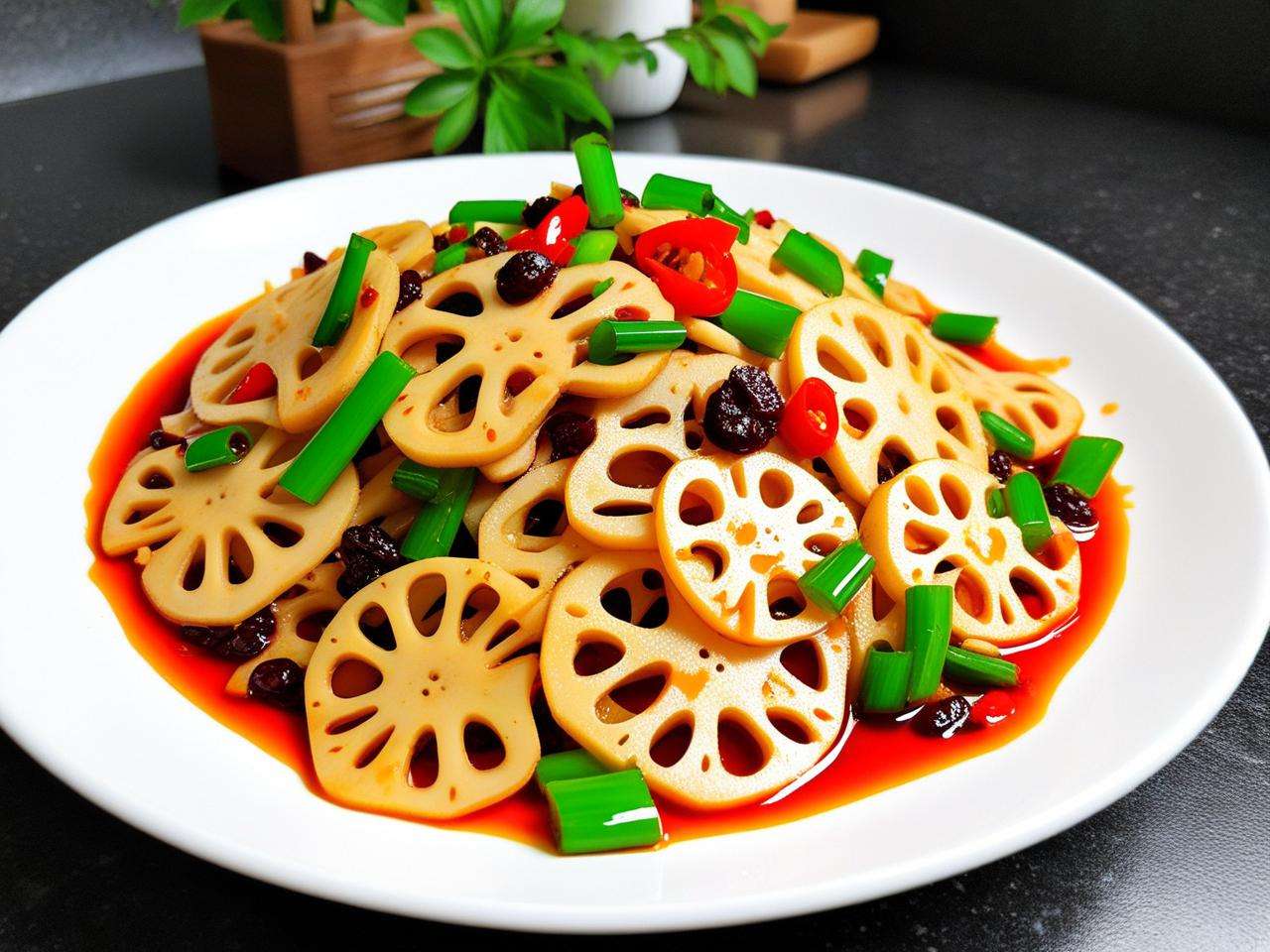 豆瓣炒素藕片的家常做法，这样炒鲜香脆嫩超美味