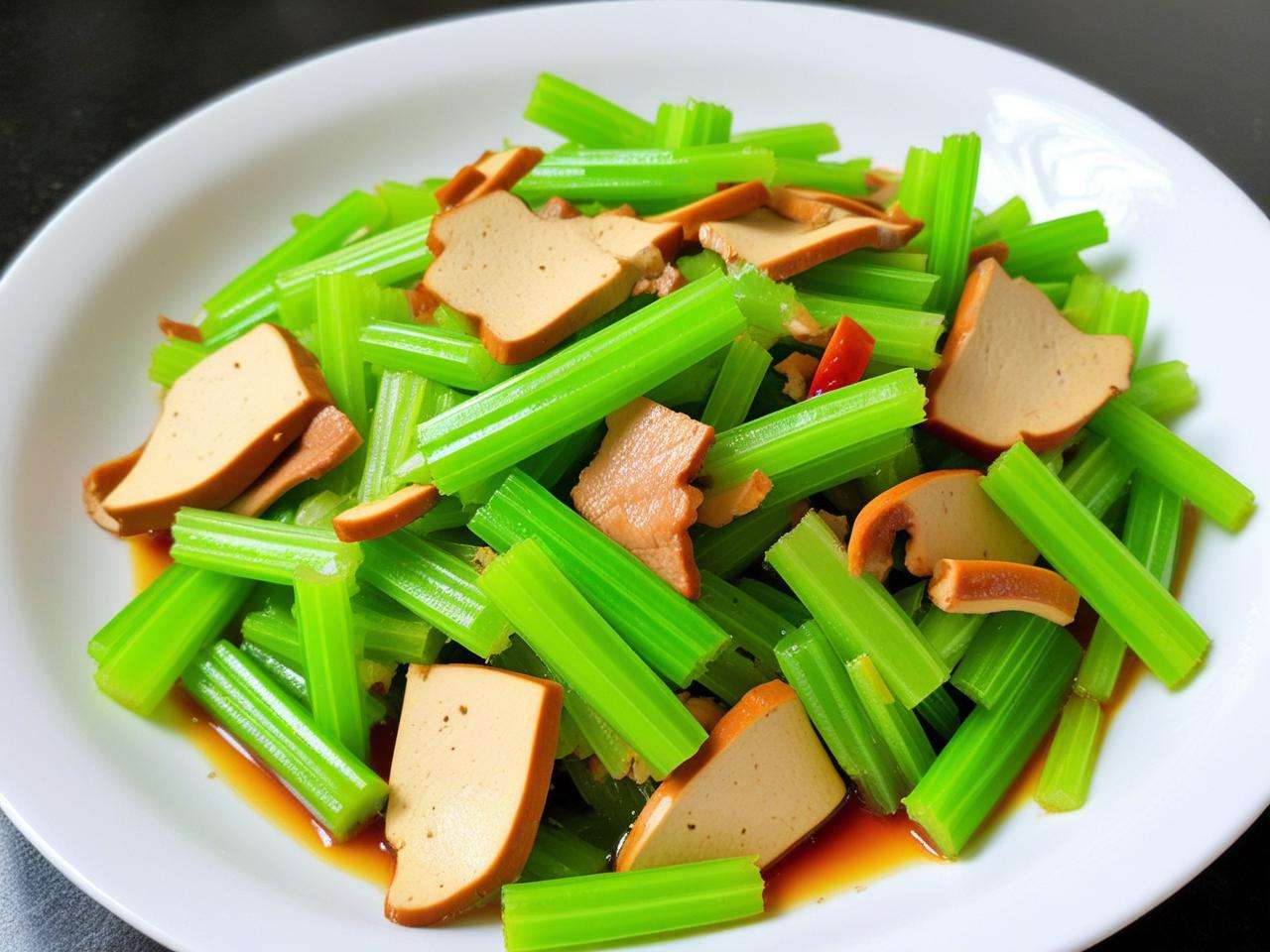 芹菜炒豆干炒瘦肉的详细做法步骤