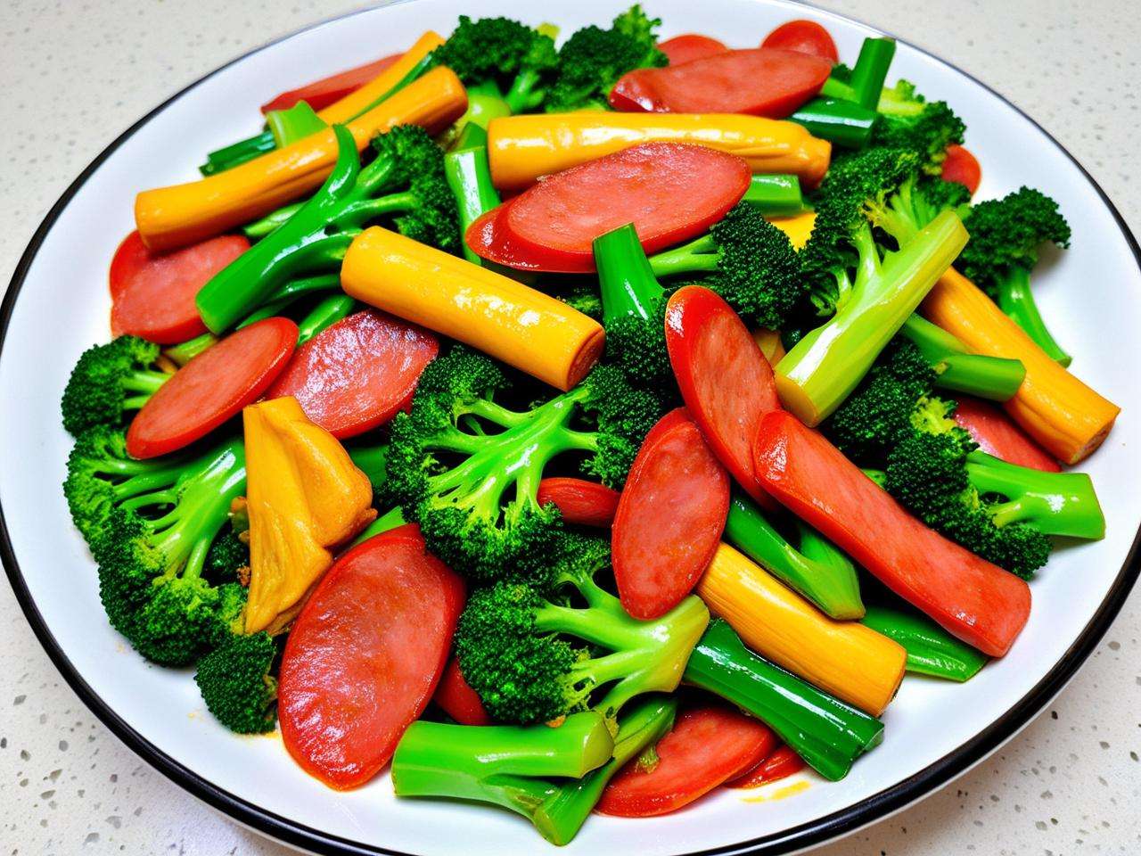 菜花素炒香肠的美味秘籍：简单几步，炒出鲜香佳肴