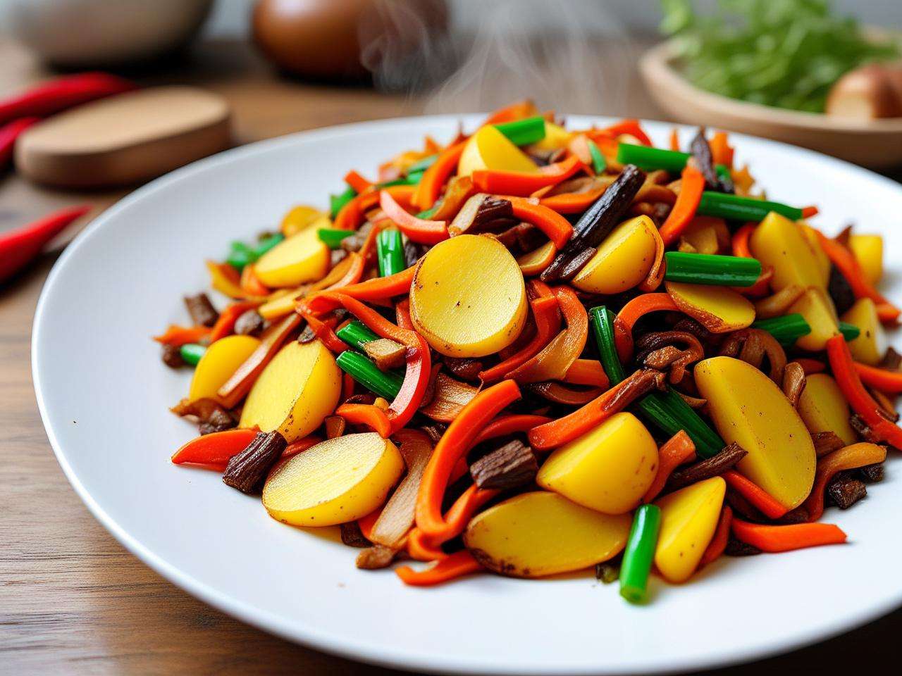 马铃薯炒萝卜干是否可以食用