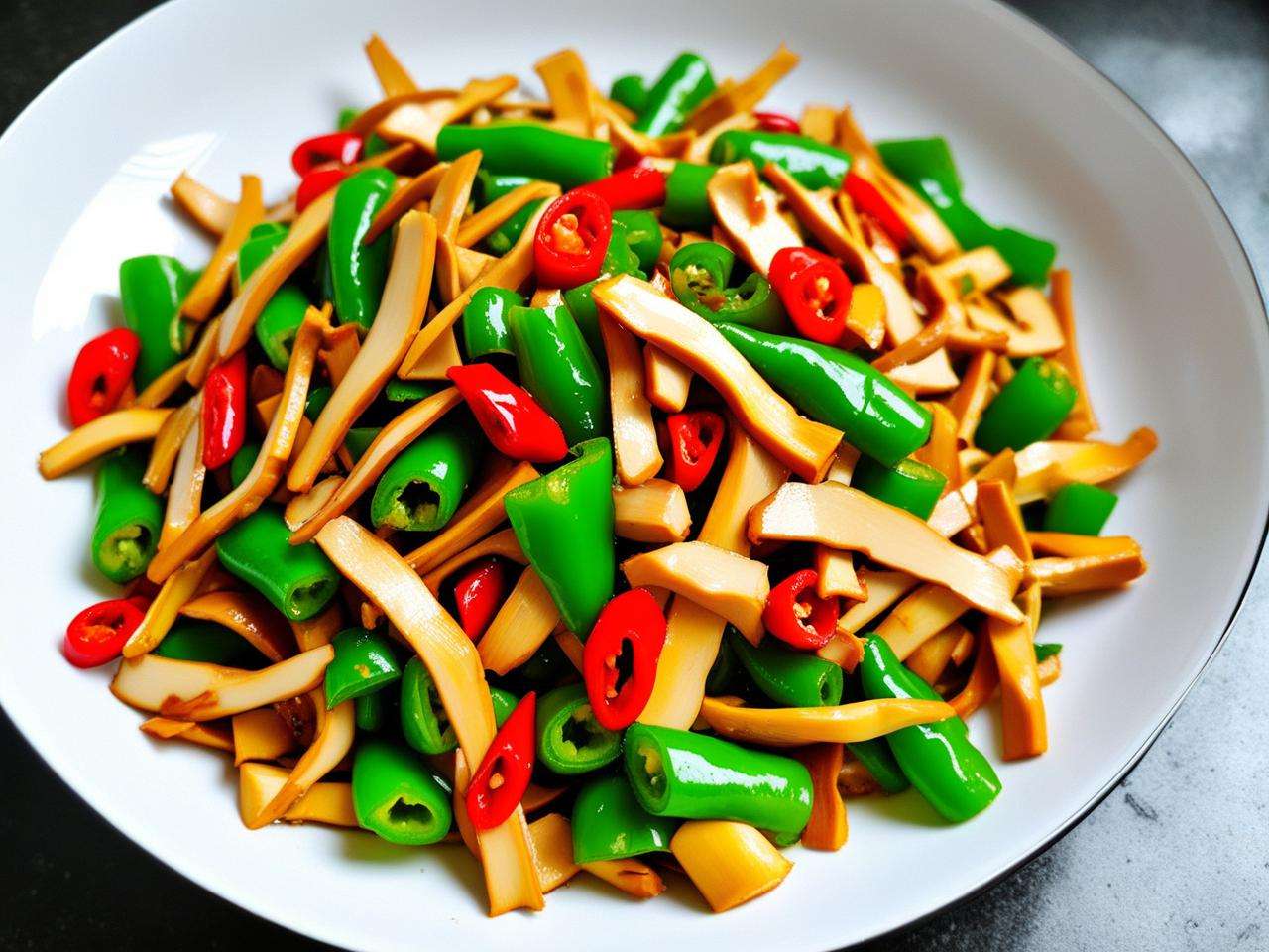 清炒笋干炒辣椒的做法及技巧