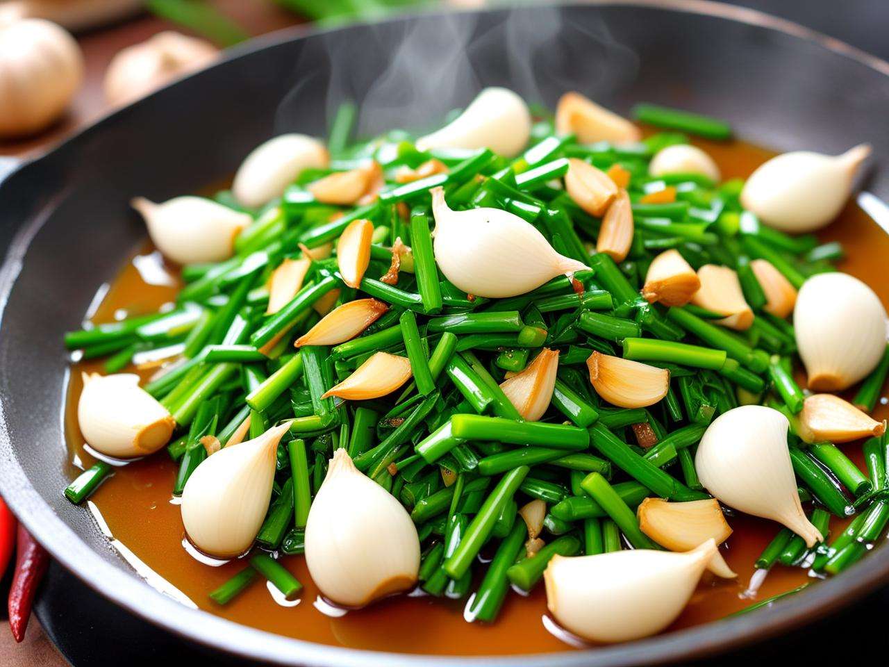 韭菜炒大葱炒香椿做法,简单几步成就美味佳肴