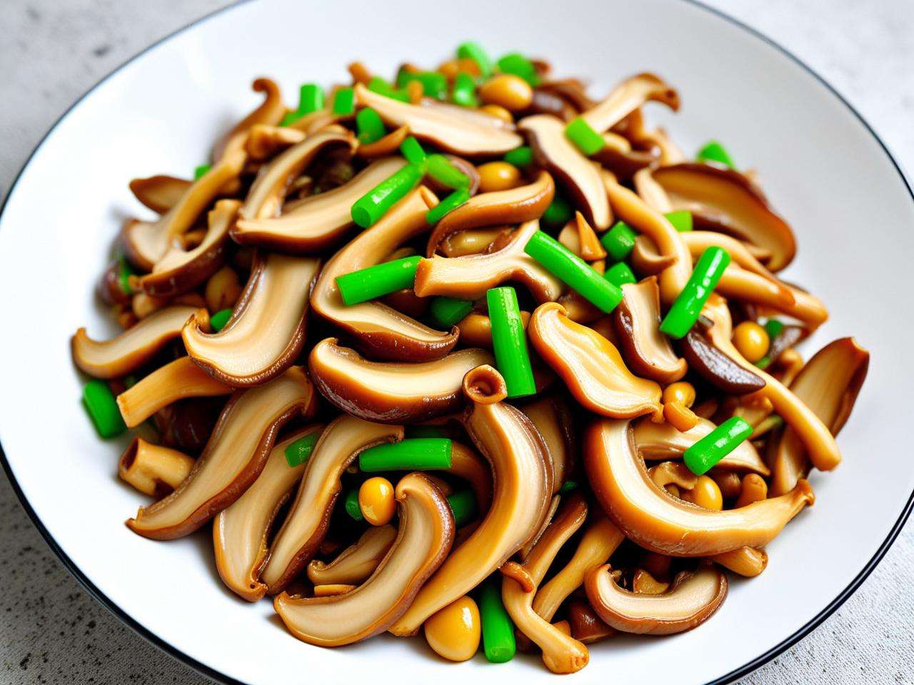 猪肚菇炒黄豆的家常做法,简单几步,轻松搞定美味菜肴