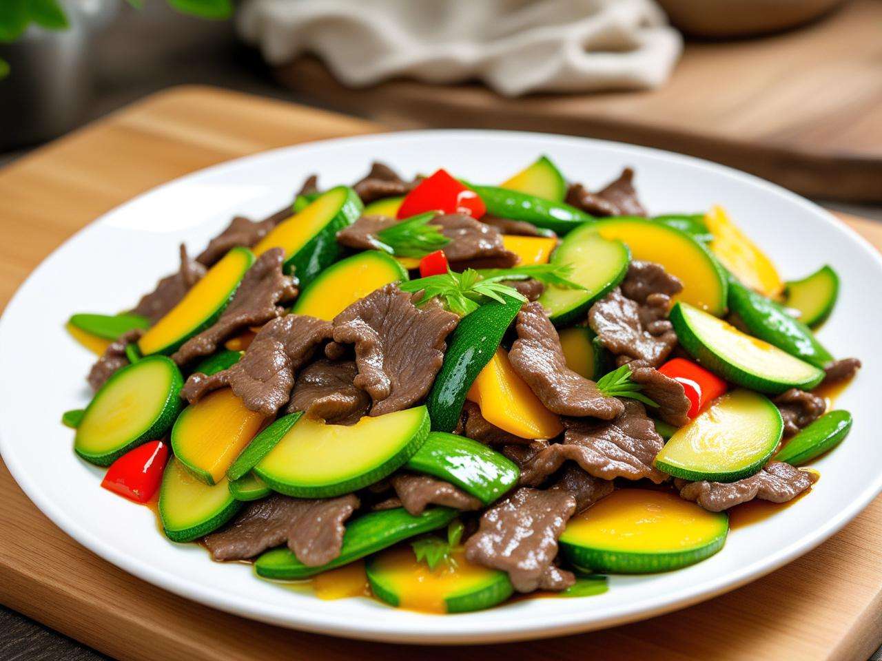 牛肉片炒北瓜的绝妙做法,鲜香美味一学就会