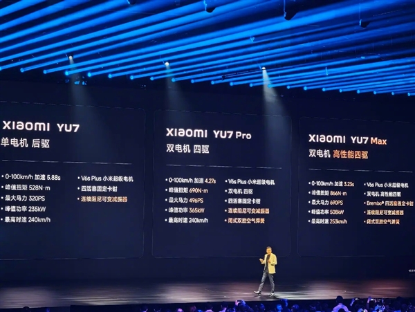 小米YU7标准版被误以为是丐版 雷军问网友要不要改名