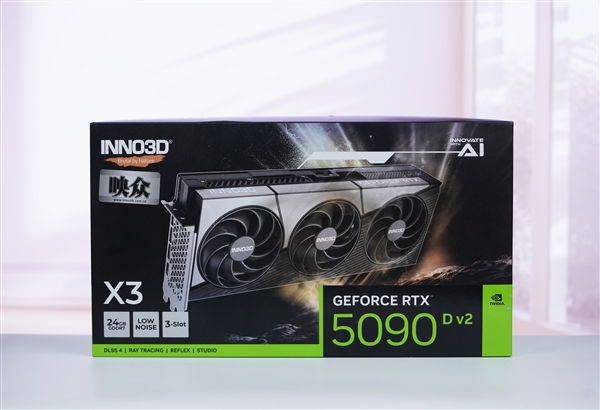 撞色栅格典雅大气！映众RTX 5090D v2曜夜X3 24GB显卡图赏