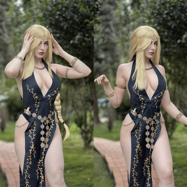 国外美女Cos《艾尔登法环》玛莉卡：气质优雅