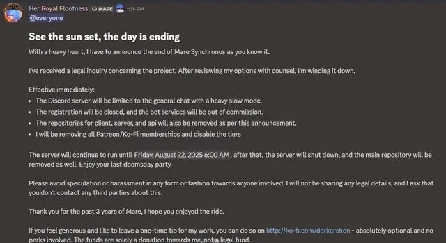 大手发力了！ 《最终幻想14》热门MOD因受到法律调查被下架