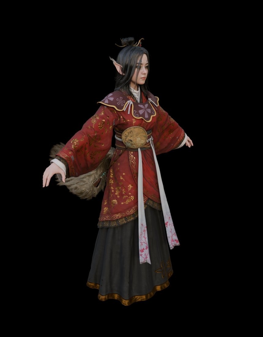 《黑神话：悟空》萍萍3D模型新图 还是那么美丽！