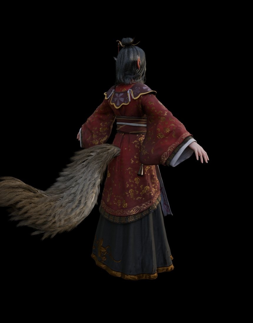 《黑神话：悟空》萍萍3D模型新图 还是那么美丽！