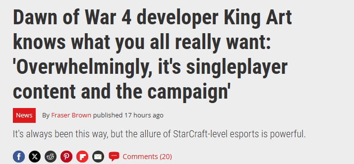 《战锤40K：战争黎明4》官方谈开发理念 更重视单机玩家体验