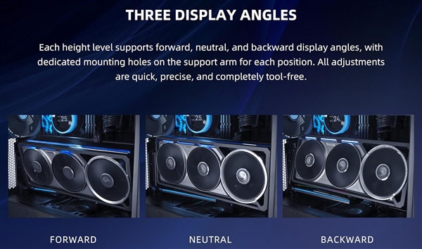 联力打造最强PCIe 5.0竖装显卡支架：20斤庞然巨物也不怕