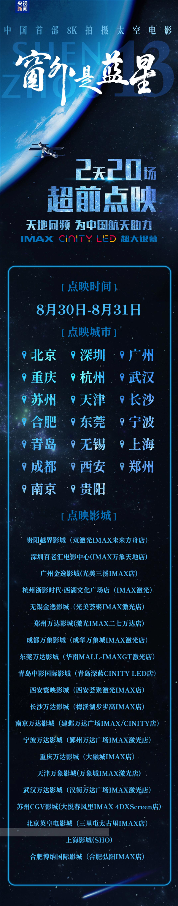 中国首部8K太空电影 国产相机实拍！《窗外是蓝星》今日点映