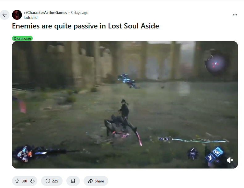 国外玩家：《失落之魂》敌人并非“只会站着等攻击”！