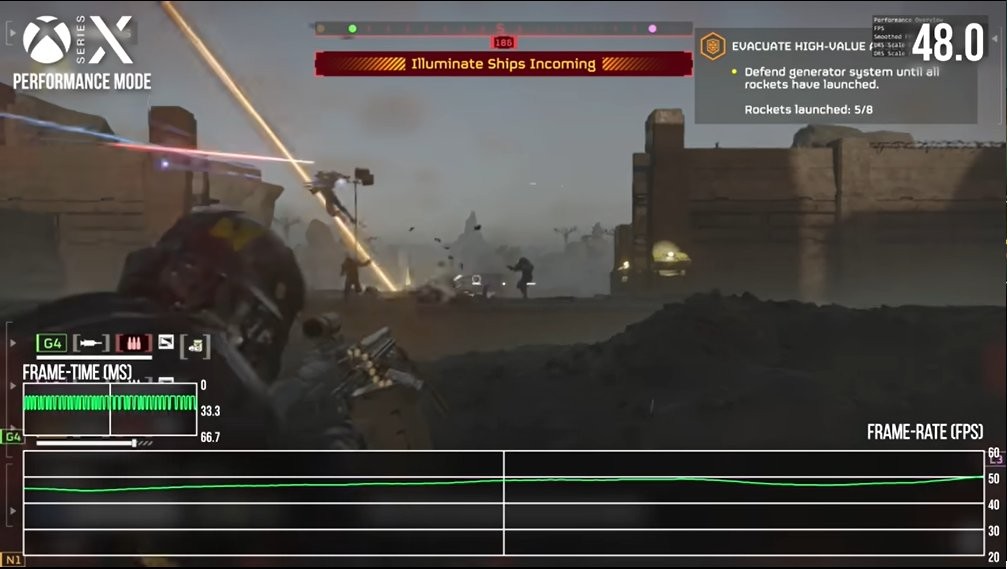 原配画质高 新欢帧数棒！ 《绝地潜兵2》两大主机对比