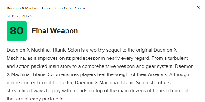 《机甲战魔：神话之裔》M站70分：部分体验显得粗糙