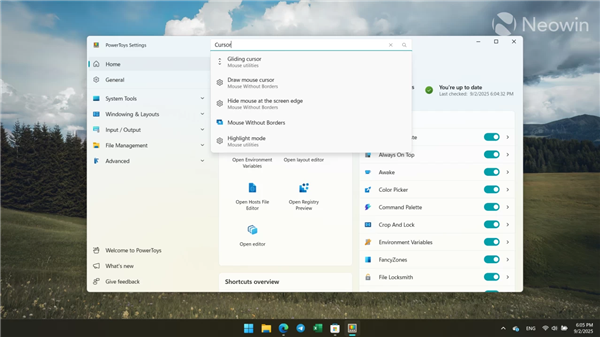 Windows官方优化工具PowerToys 0.94 发布：终于有了搜索功能