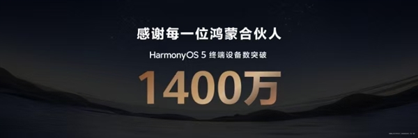 余承东：华为Harmo<i></i>nyOS 5终端设备数量突破1400万！