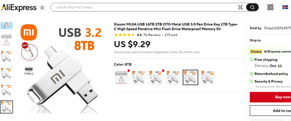 8TB U盘才售价66元！拆解之后发现内部玄机：套路实在太深