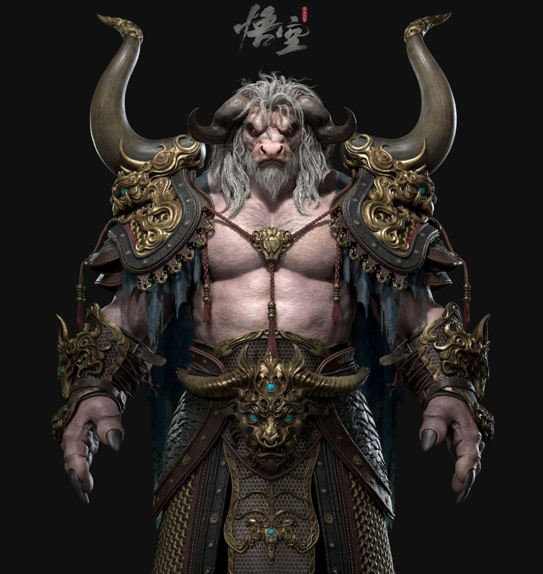 《黑神话：悟空》牛魔王同人作品 威武霸气！