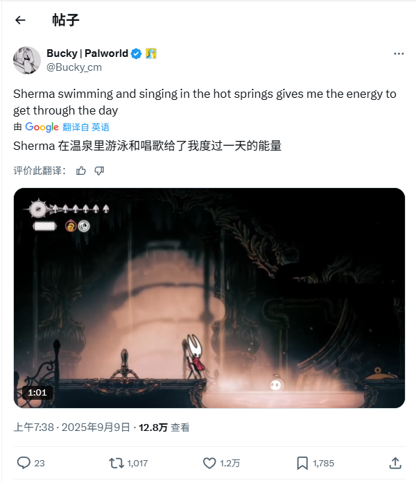 太可爱了！《空洞骑士：丝之歌》玩家一致喜爱NPC“谢尔玛”！