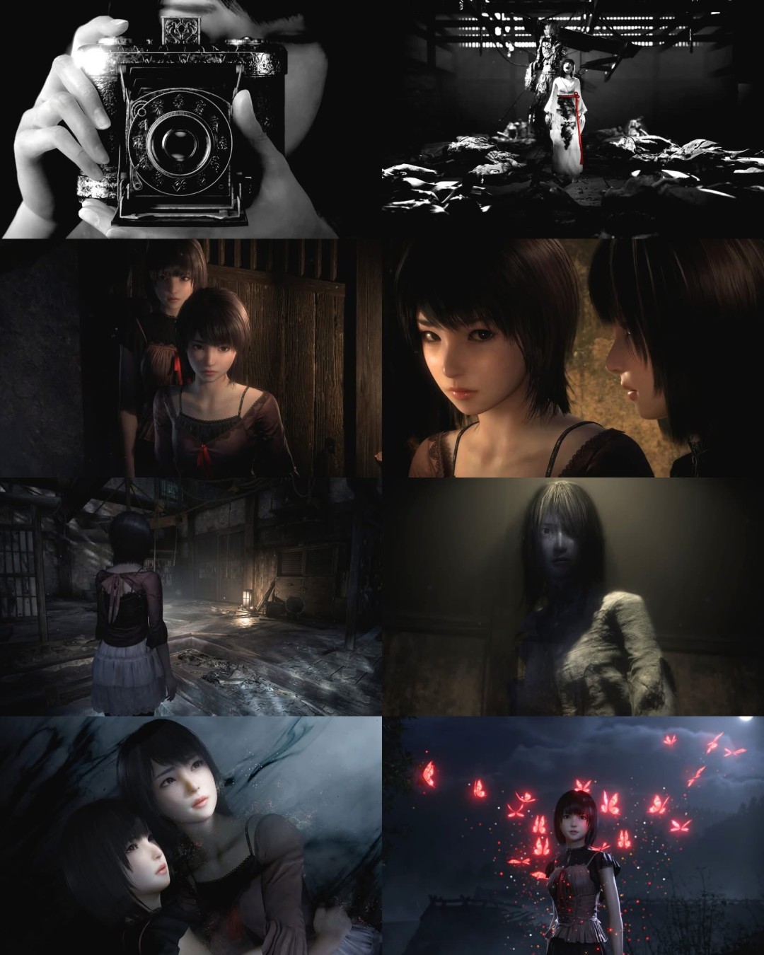 和风恐怖《零～红蝶～重制版》和之前版本画面对比